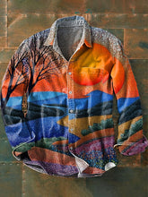 Herren Graffiti Kunstdruck Lässiges Langarm-Hemd